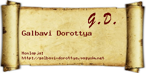 Galbavi Dorottya névjegykártya